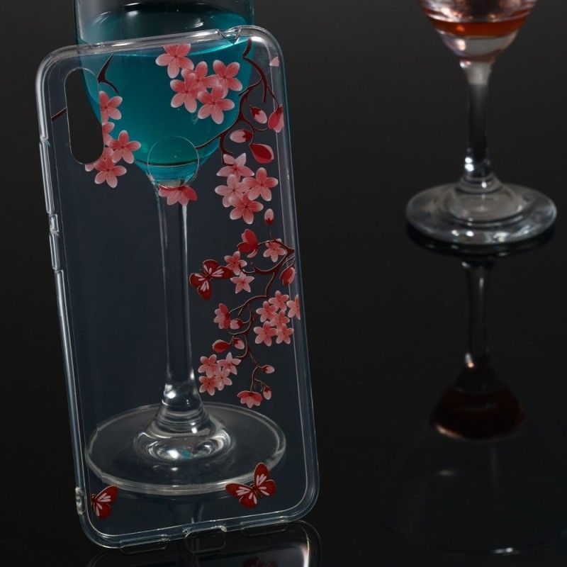 Cover Huawei Y7 2019 Gennemsigtigt Blomstrende Træ