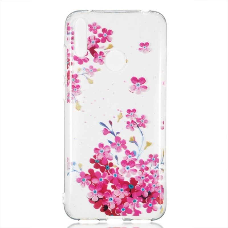 Cover Huawei Y7 2019 Gule Og Magenta Blomster Beskyttelse