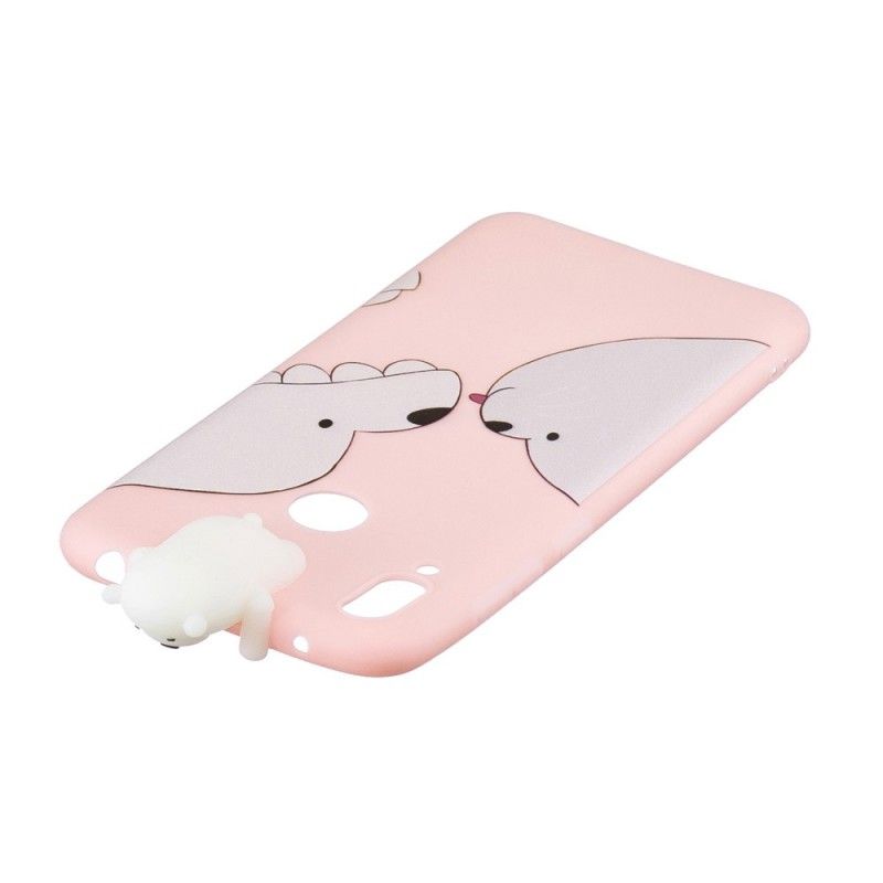 Cover Huawei Y7 2019 Mobilcover Sjov Bjørn 3D