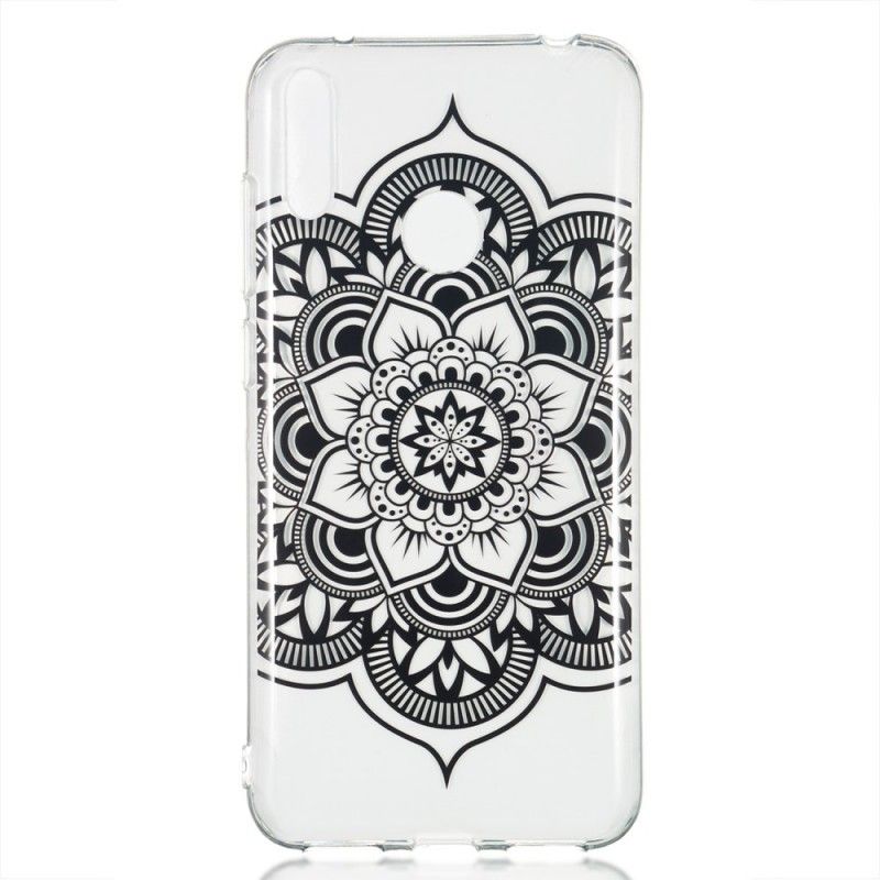 Cover Huawei Y7 2019 Sort Mandala Kunst Original