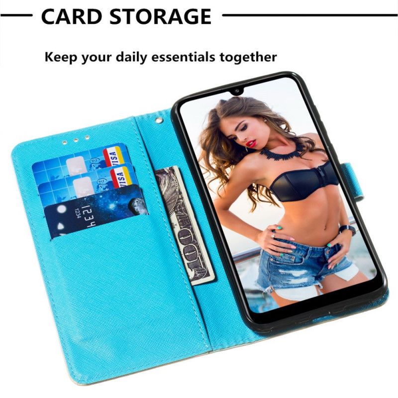 Flip Cover Huawei Y7 2019 Mobilcover Miss Ugle 3D Effekt