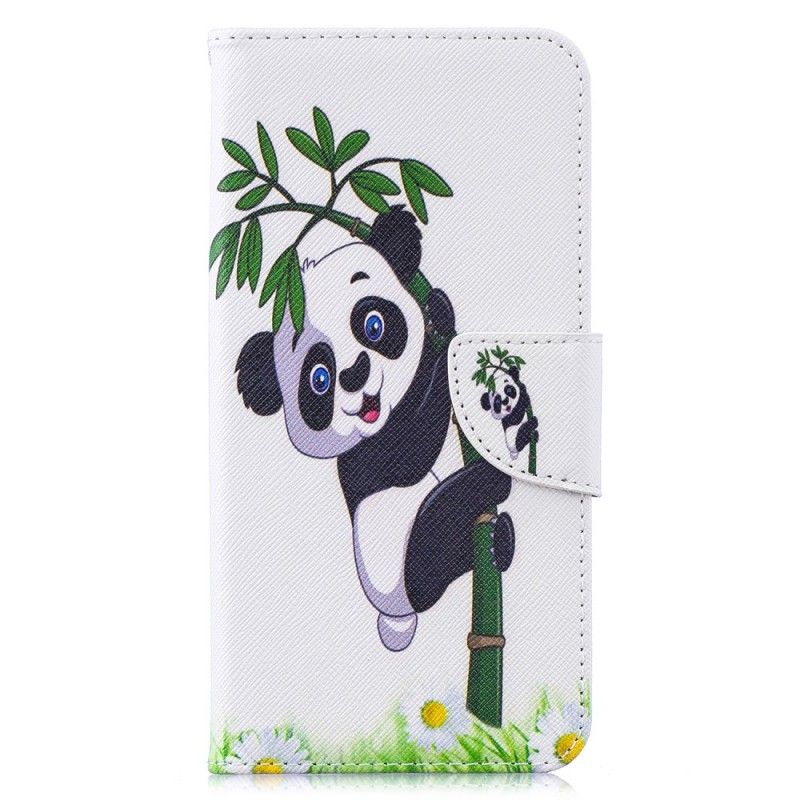 Flip Cover Huawei Y7 2019 Mobilcover Panda På Bambus