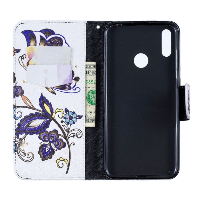 Flip Cover Huawei Y7 2019 Sommerfugletatovering