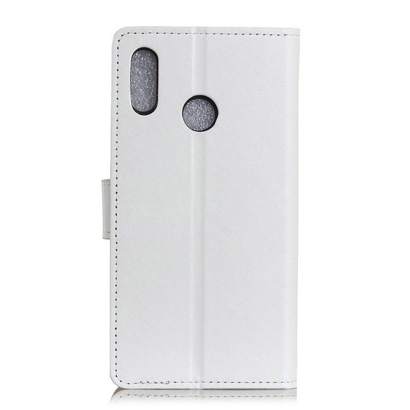 Flip Cover Læder Huawei Y7 2019 Mørkeblå Simpelt Kunstlæder Original