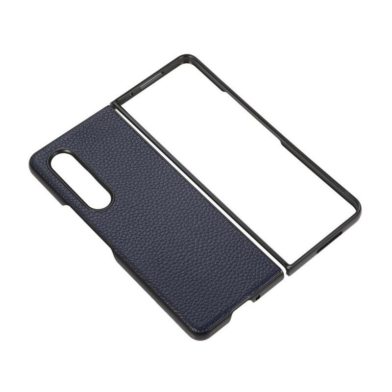 Cover Samsung Galaxy Z Fold 3 5g Ægte Litchi-læder