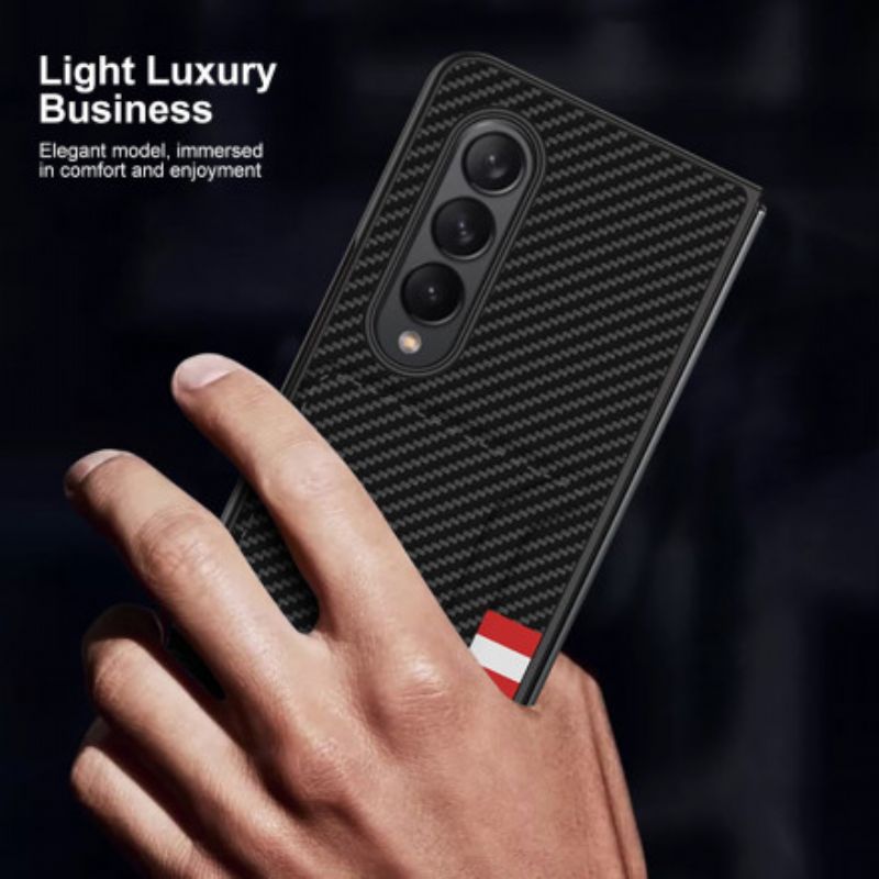 Cover Samsung Galaxy Z Fold 3 5g Carbon Fiber Card Holder Gkk