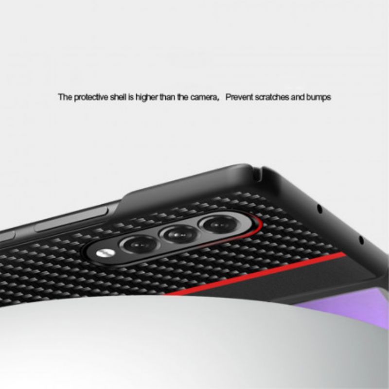 Cover Samsung Galaxy Z Fold 3 5g Carbon Fiber Line