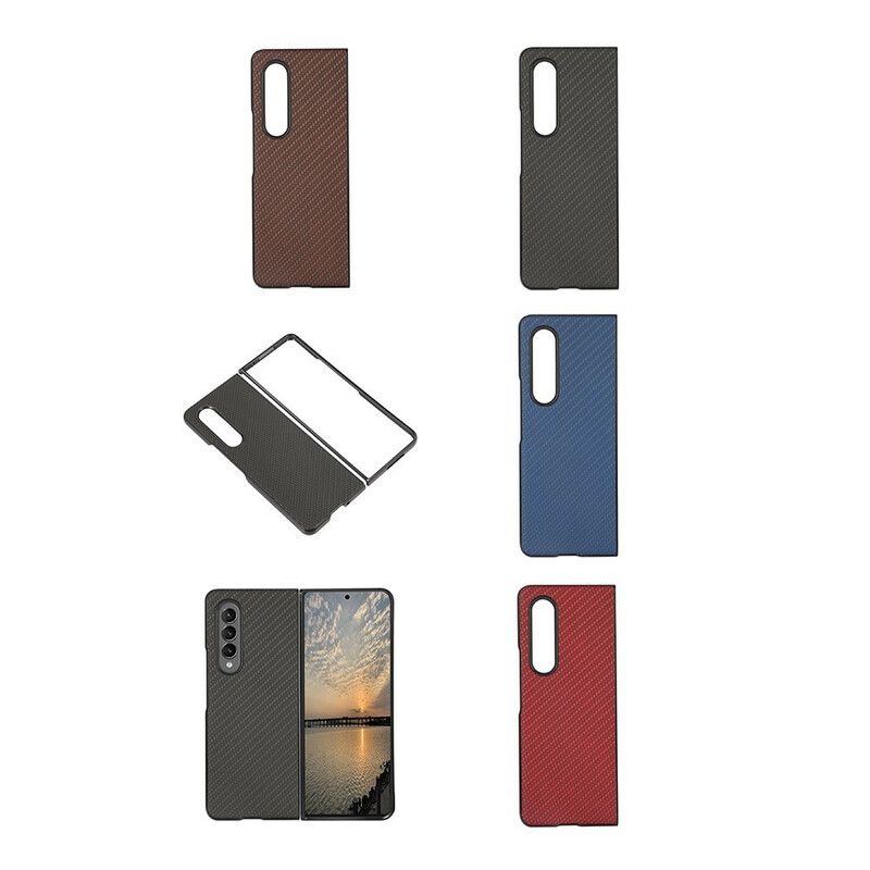 Cover Samsung Galaxy Z Fold 3 5g Telefon Etui Carbon Fiber Farve