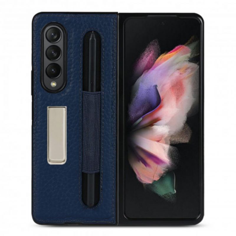 Cover Samsung Galaxy Z Fold 3 5g Telefon Etui Litchi-læderstativ