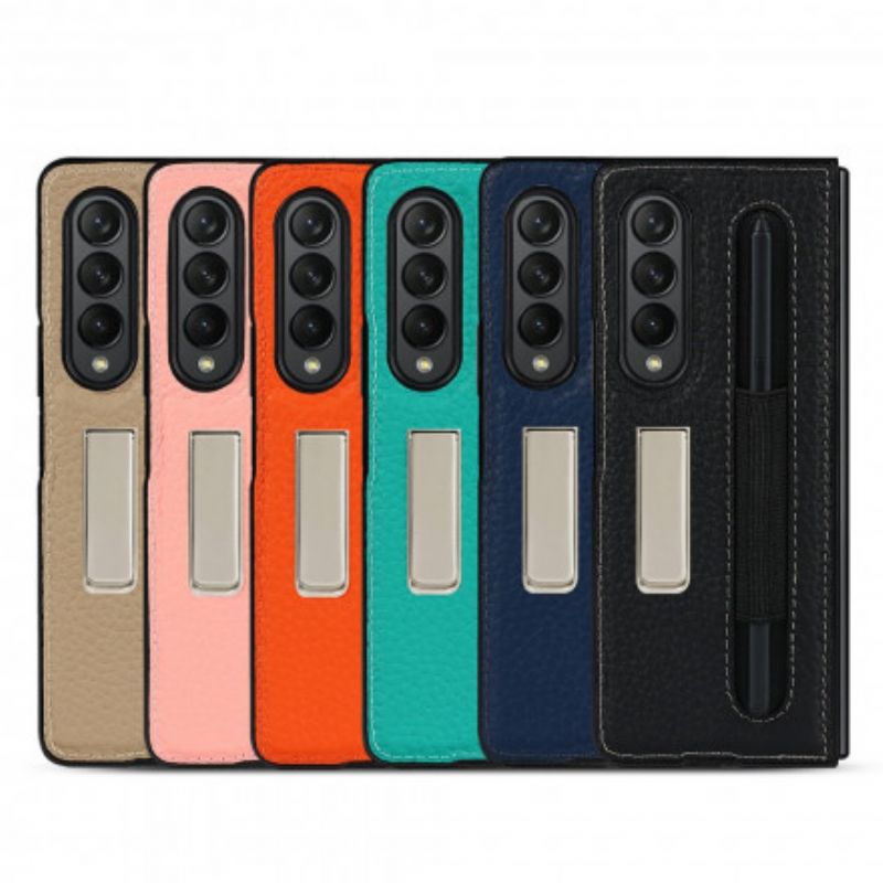 Cover Samsung Galaxy Z Fold 3 5g Telefon Etui Litchi-læderstativ