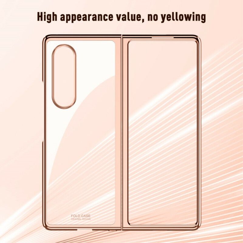 Cover Samsung Galaxy Z Fold 3 5g Transparente Metalliske Kanter