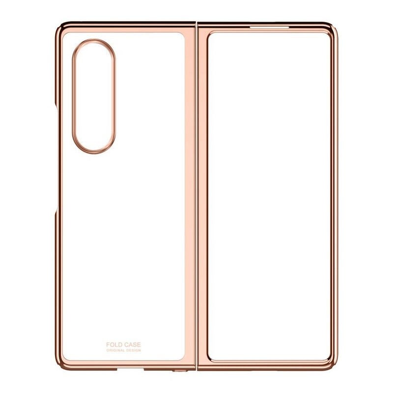 Cover Samsung Galaxy Z Fold 3 5g Transparente Metalliske Kanter