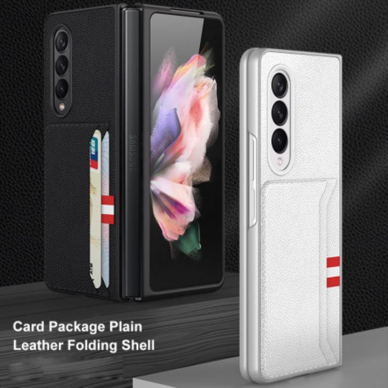 Cover Samsung Galaxy Z Fold 3 5g Vævet Læder Gkk Kortholder