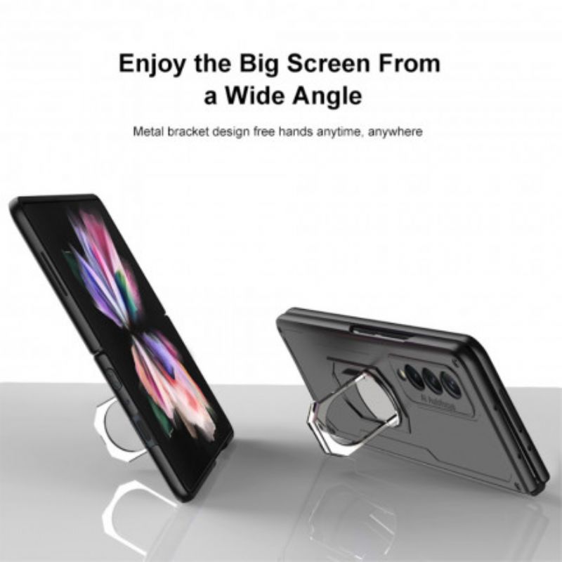 Cover Til Samsung Galaxy Z Fold 3 5g Hybrid Med Ring-støtte Gkk