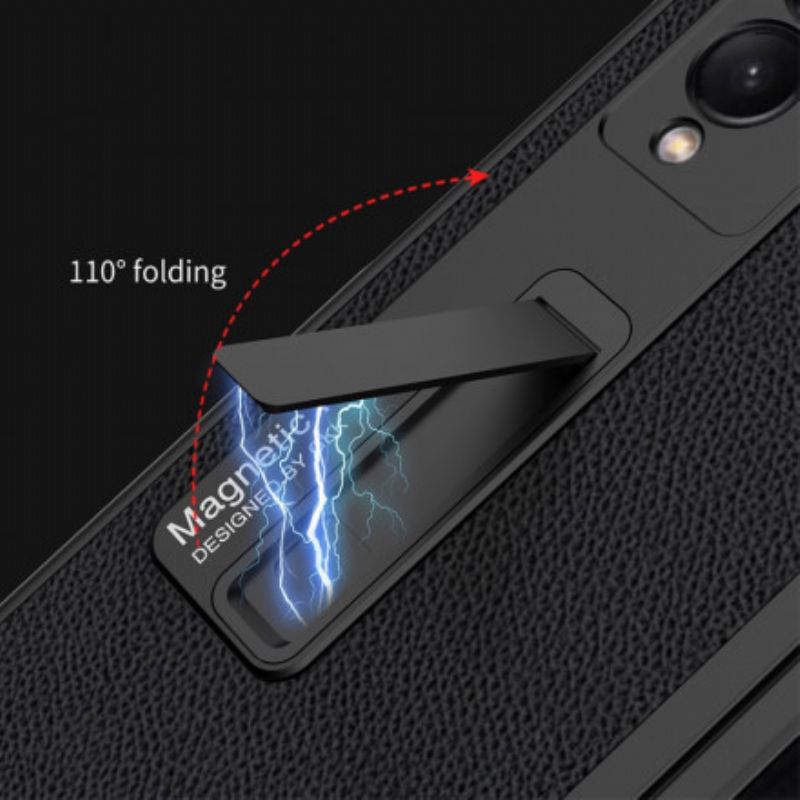 Cover Til Samsung Galaxy Z Fold 3 5g Litchi Læderstøtte Gkk