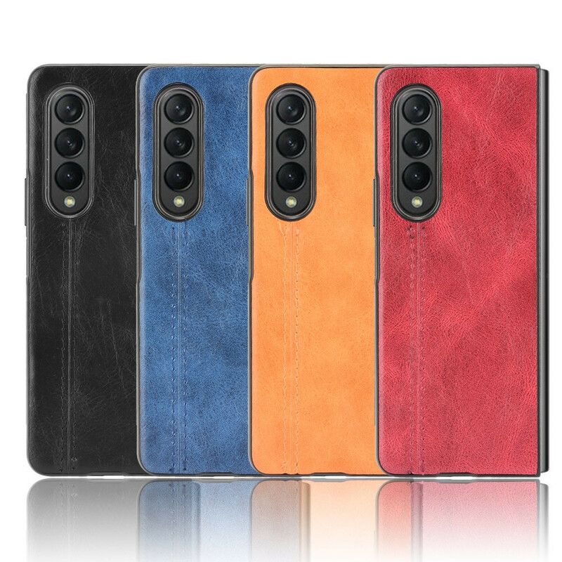 Cover Til Samsung Galaxy Z Fold 3 5g Stitching Lædereffekt