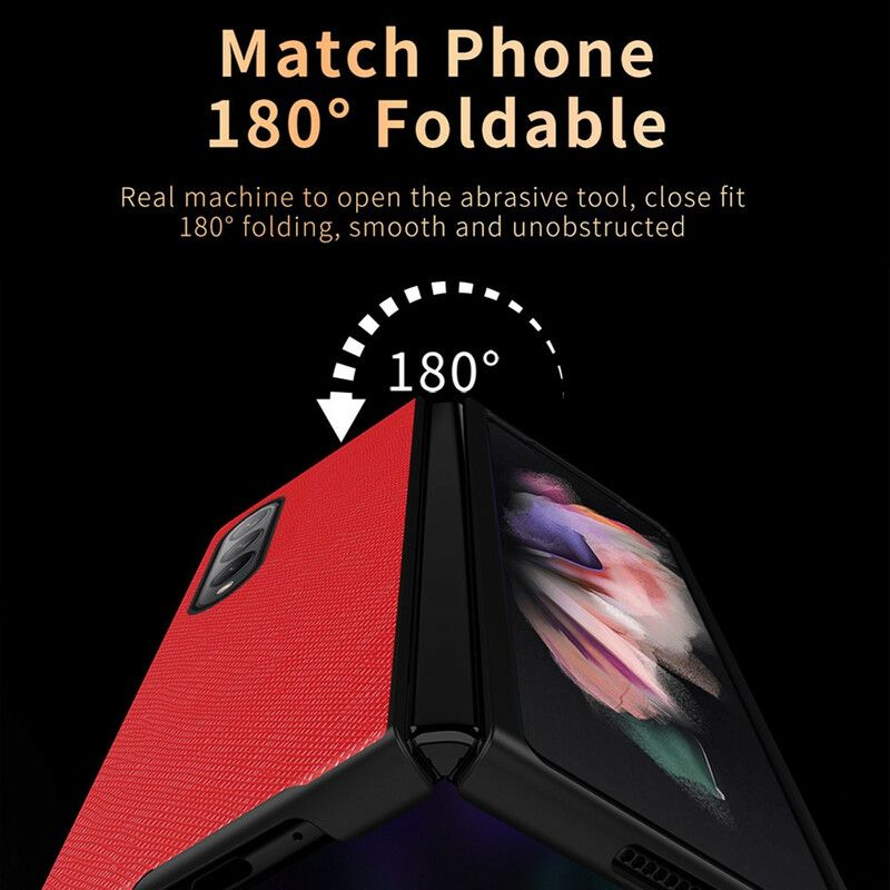 Cover Til Samsung Galaxy Z Fold 3 5g Tekstureret Læder