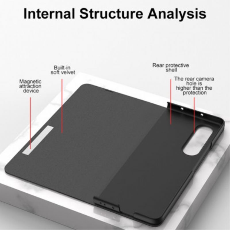 Flip Cover Samsung Galaxy Z Fold 3 5g Hærdet Glasvævning Gkk