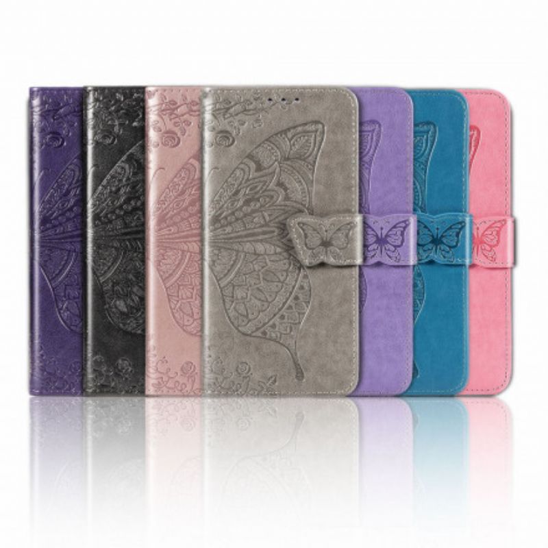 Flip Cover Samsung Galaxy Z Fold 3 5g Sommerfugledesign Med Snor