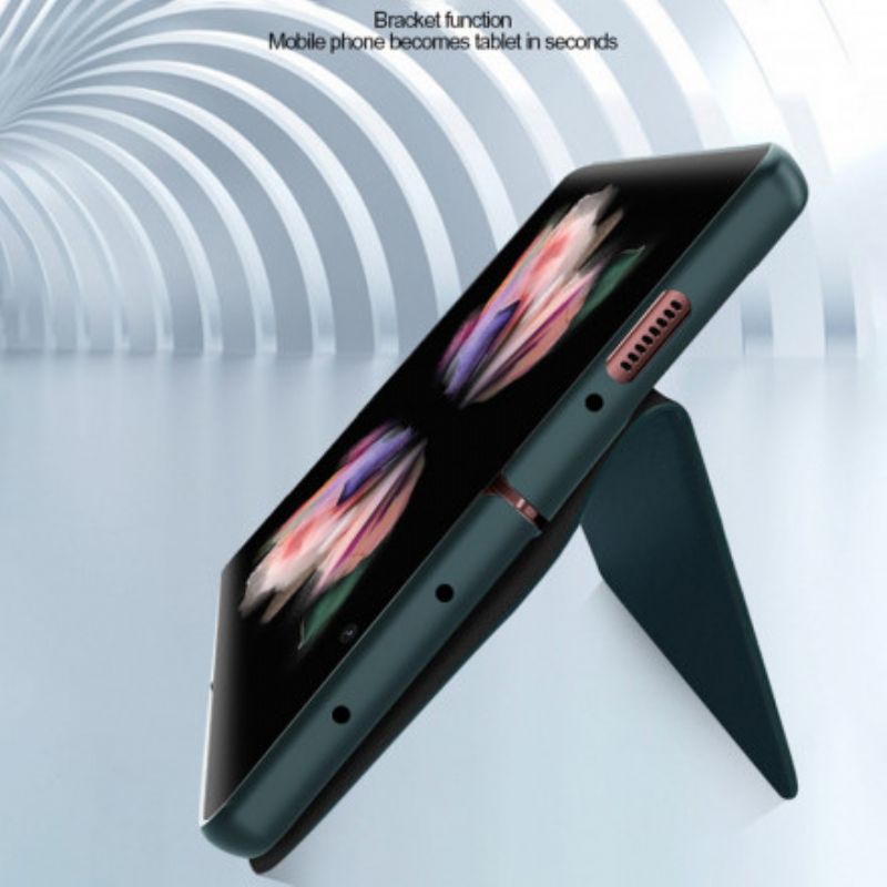 Flip Cover Til Samsung Galaxy Z Fold 3 5g Skin-touch Split Læder