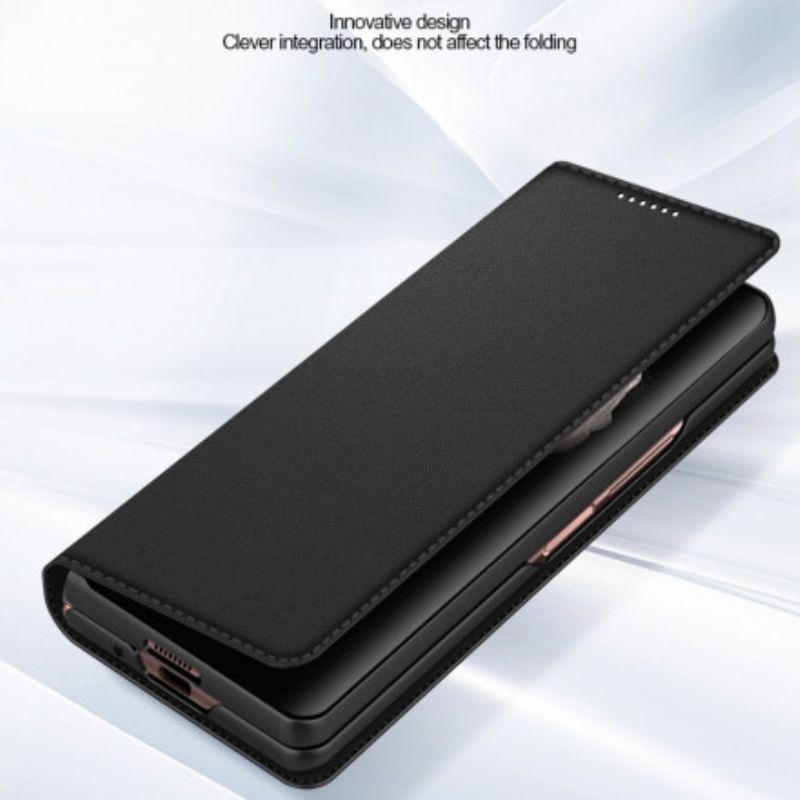 Flip Cover Til Samsung Galaxy Z Fold 3 5g Skin-touch Split Læder