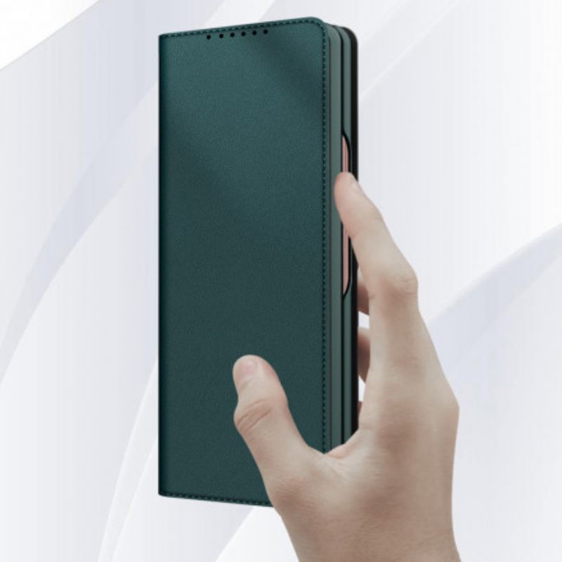 Flip Cover Til Samsung Galaxy Z Fold 3 5g Skin-touch Split Læder