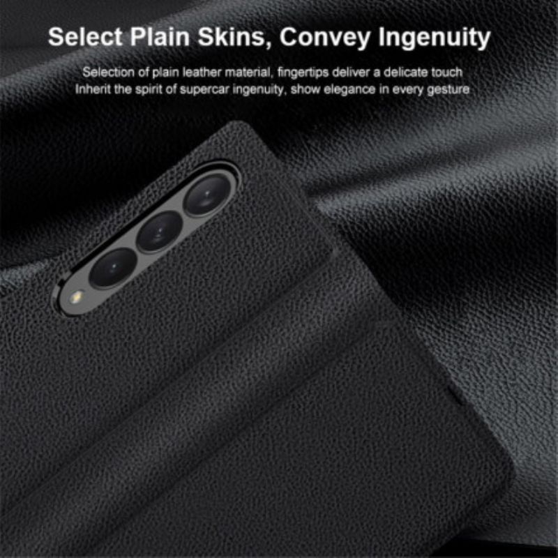 Læder Cover Samsung Galaxy Z Fold 3 5g Telefon Etui Ultra Fin Gkk