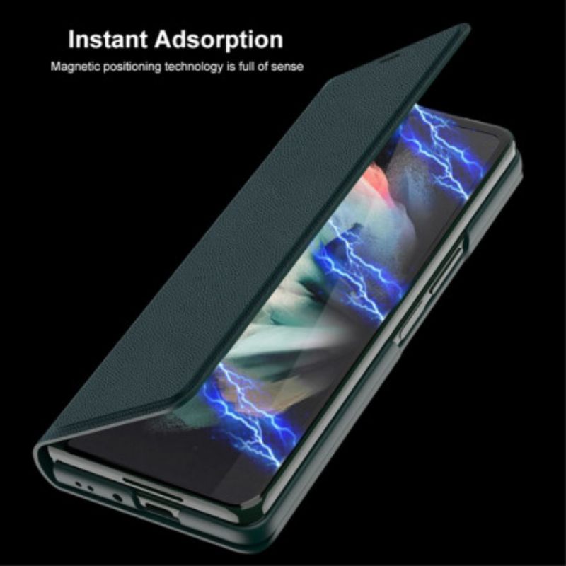 Læder Cover Samsung Galaxy Z Fold 3 5g Telefon Etui Ultra Fin Gkk