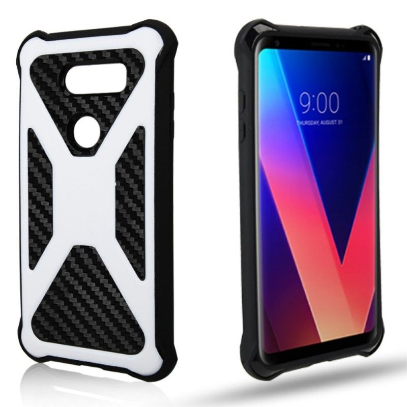 Cover for LG V30 Sort Ultrabestandig Kulfiber