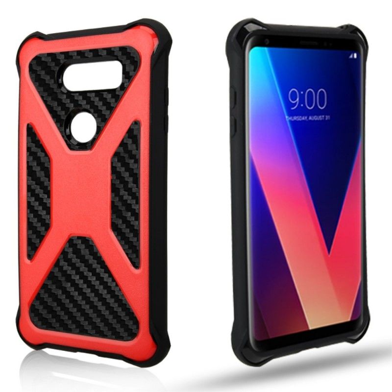 Cover for LG V30 Sort Ultrabestandig Kulfiber