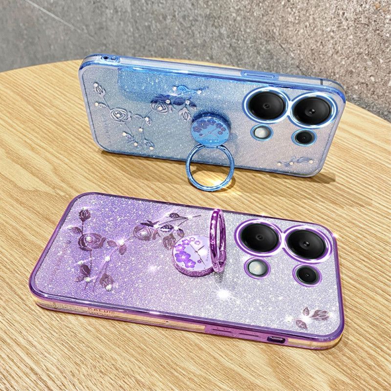 Cover Xiaomi Redmi Note 13 4g Glitter Og Rhinestone Ring-støtte Kadem