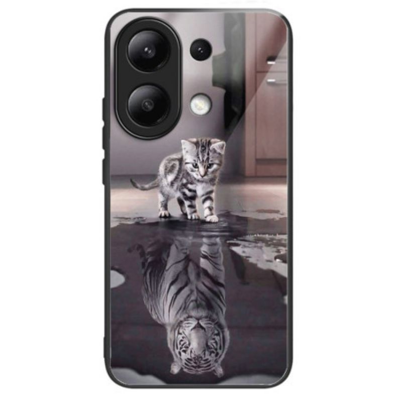 Cover Xiaomi Redmi Note 13 4g Kat Og Tiger Hærdet Glas