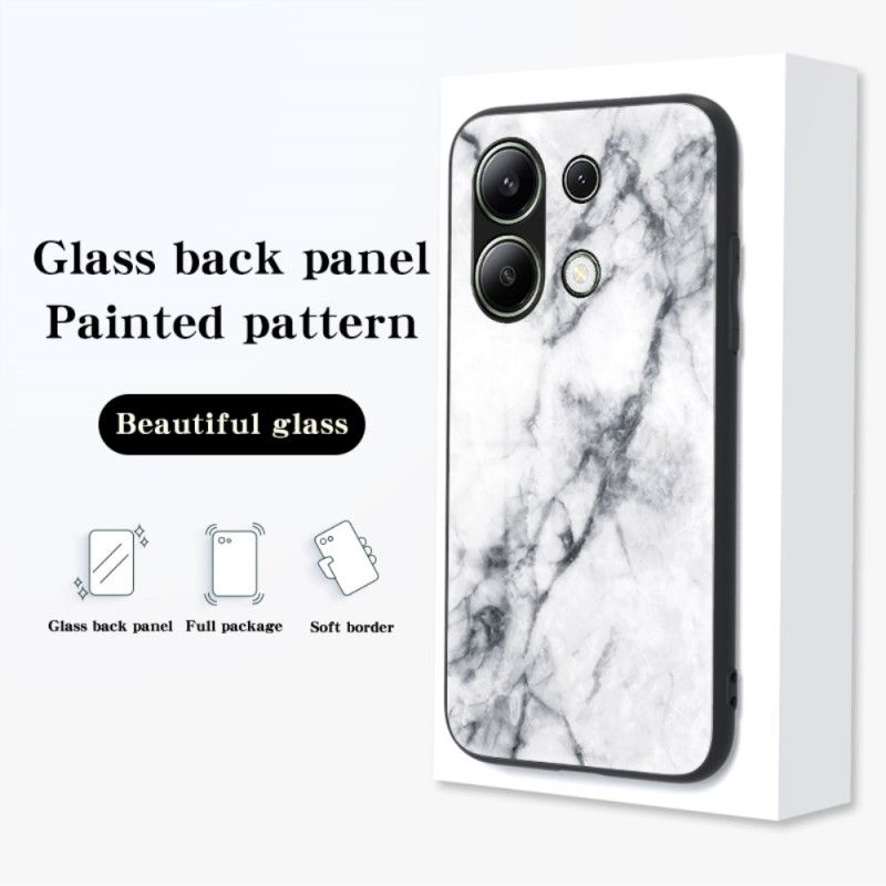 Cover Xiaomi Redmi Note 13 4g Marmor Hærdet Glas