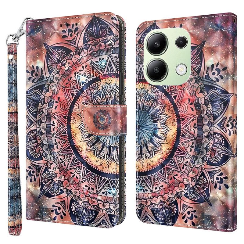 Flip Cover Xiaomi Redmi Note 13 4g Farverig Mandala Med Rem