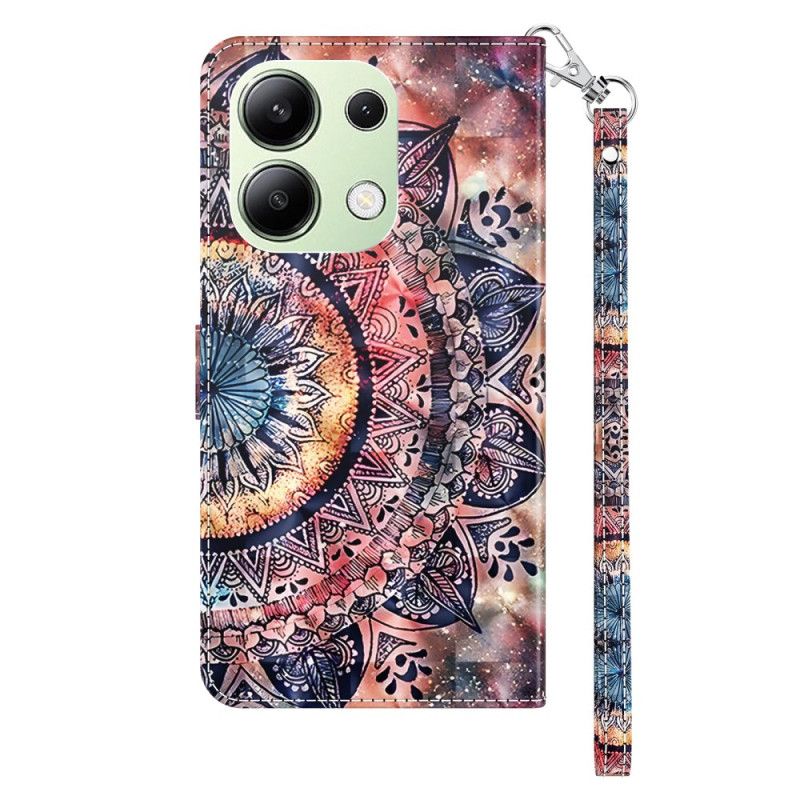 Flip Cover Xiaomi Redmi Note 13 4g Farverig Mandala Med Rem