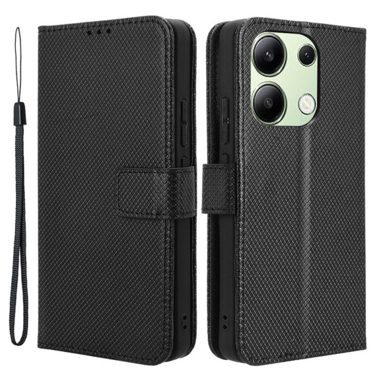 Flip Cover Xiaomi Redmi Note 13 4g Strappy Præget Tekstur