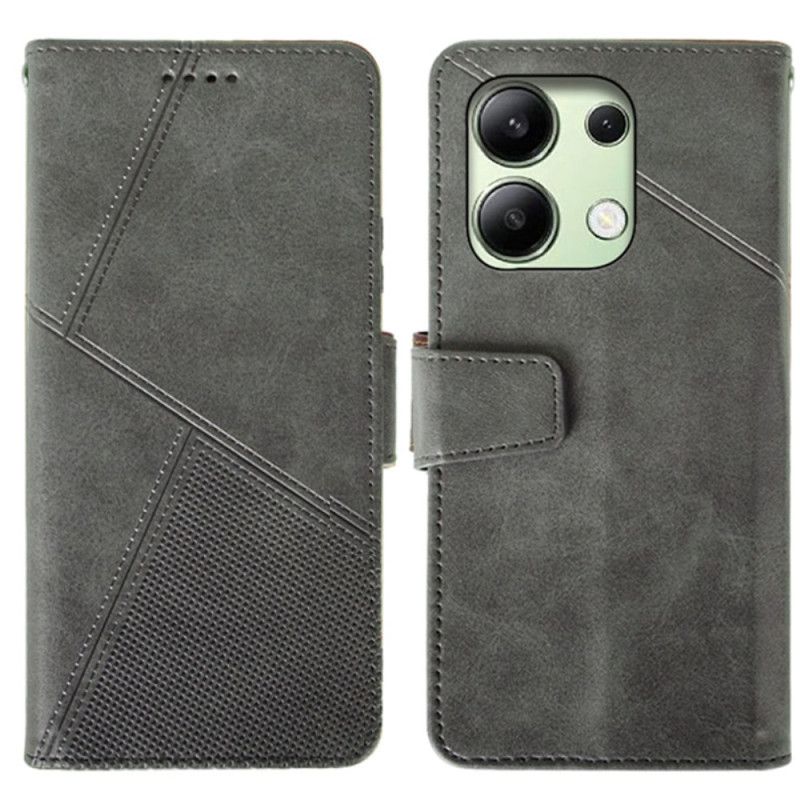 Læder Cover Xiaomi Redmi Note 13 4g Idewei Linjer