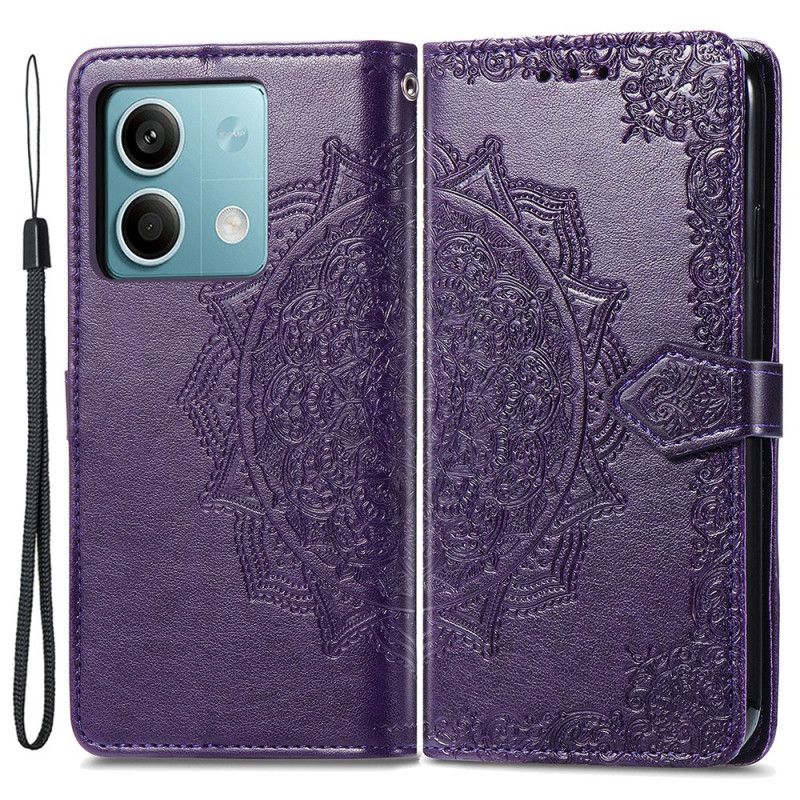 Læder Cover Xiaomi Redmi Note 13 4g Mandala Sol I Lnaière