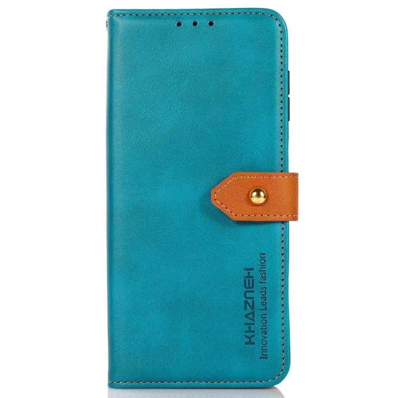 Læder Cover Xiaomi Redmi Note 13 4g Telefon Etui Guldlås Khazneh