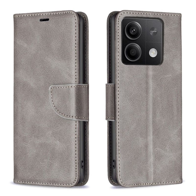 Læder Cover Xiaomi Redmi Note 13 4g Telefon Etui Støtte Og Snor