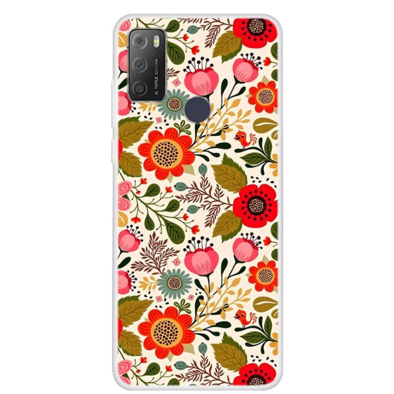 Cover Alcatel 3l (2021) / 1s (2021) Blomstertapet