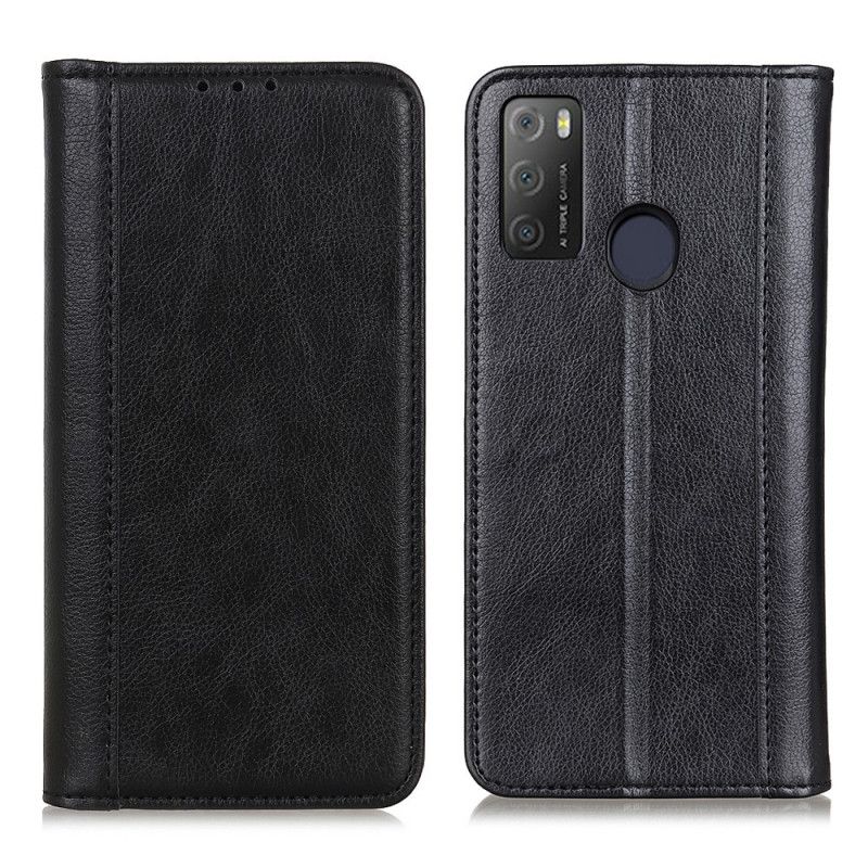 Flip Cover Alcatel 3l (2021) / 1s (2021) Elegance Split Litchi-læder