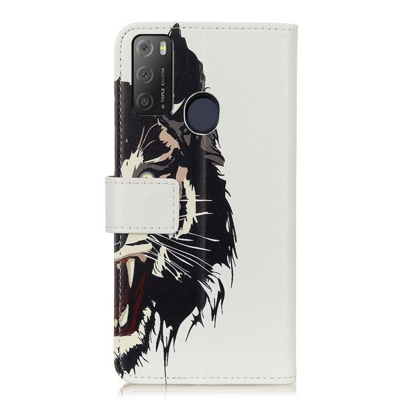 Flip Cover Alcatel 3l (2021) / 1s (2021) Fierce Tiger