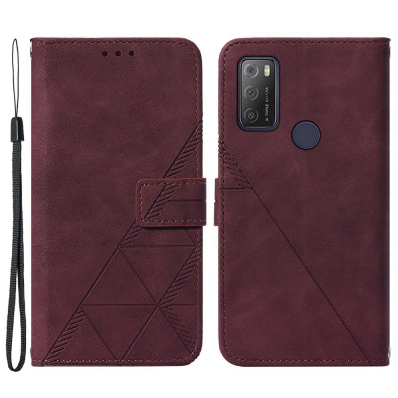 Flip Cover Alcatel 3l (2021) / 1s (2021) Pyramids Strappy Design