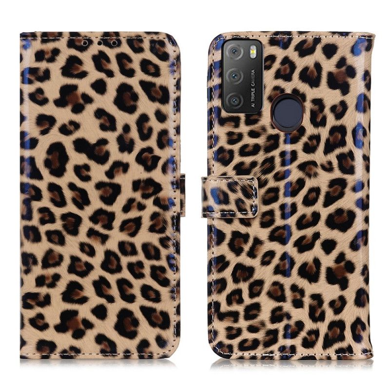 Flip Cover Til Alcatel 3l (2021) / 1s (2021) Leopard