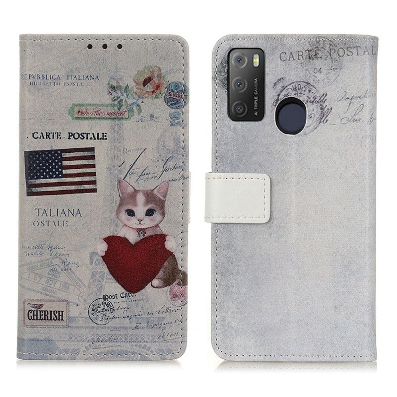 Flip Cover Til Alcatel 3l (2021) / 1s (2021) Traveller Kat