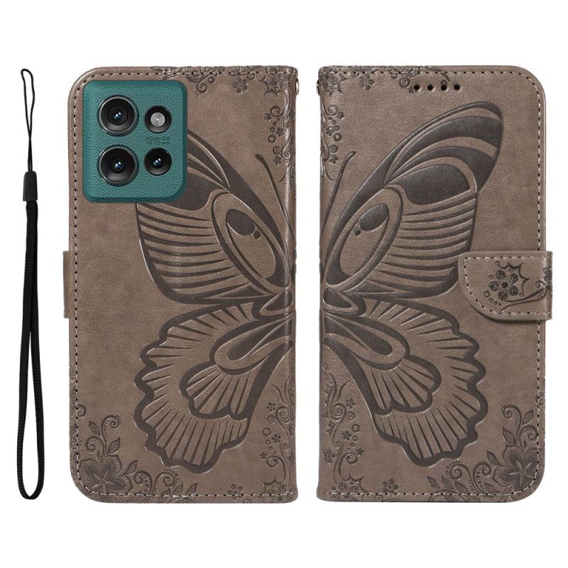 Flip Cover Motorola Edge 50 Sommerfugledesign