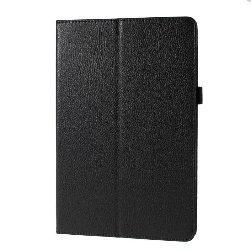 Etui for Samsung Galaxy Tab S5e Sort Lychee Imiteret Læder