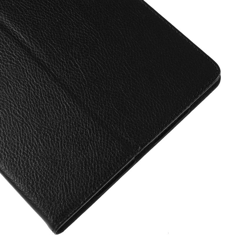 Etui for Samsung Galaxy Tab S5e Sort Lychee Imiteret Læder