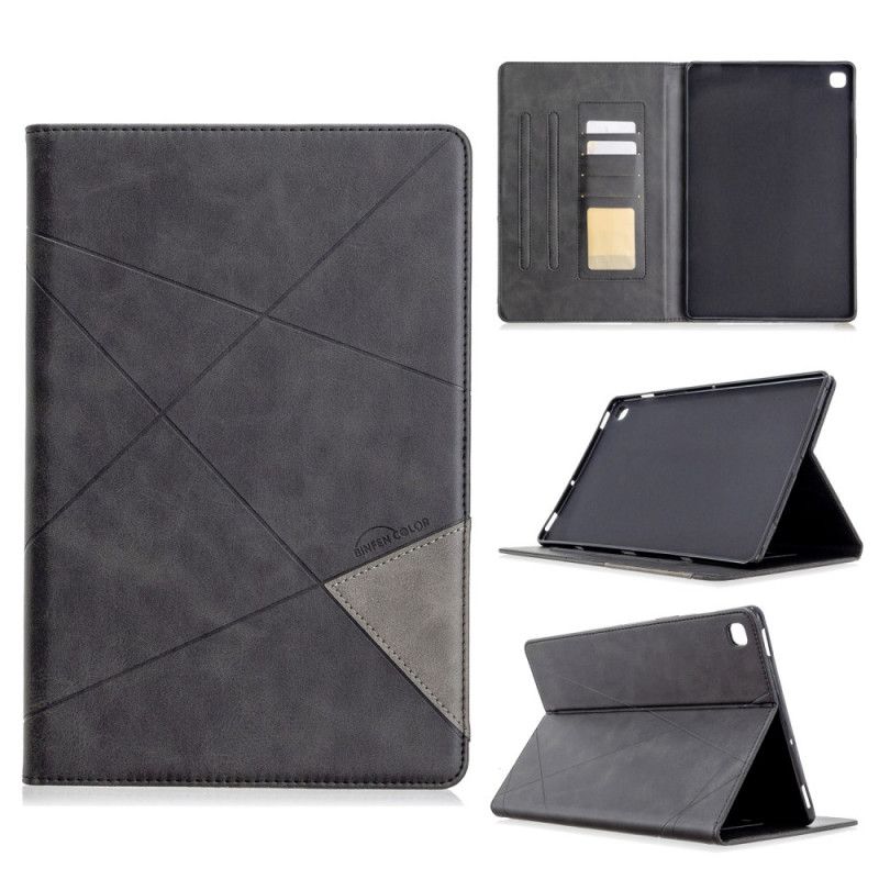 Etui Samsung Galaxy Tab S5e Sort Geometri Original